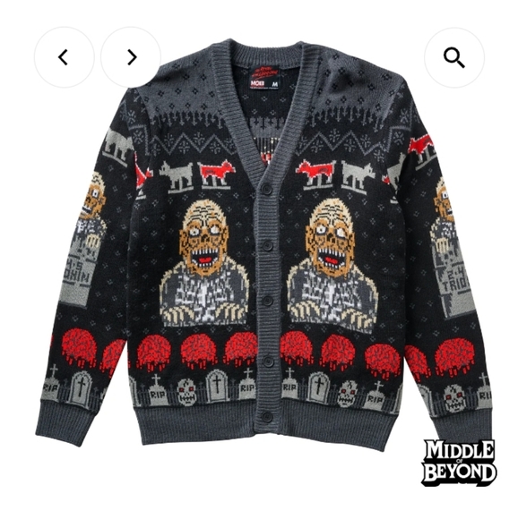 Middle of Beyond Return of the Living Dead Cardigan Sweater Unisex - Picture 2 of 5